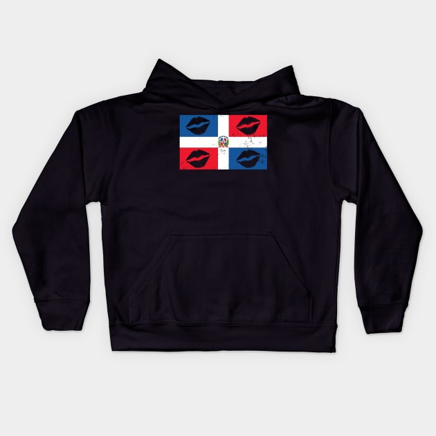 Dominican Republic Shirt | Patriotic Pride Flag Kiss Gift Kids Hoodie by Gawkclothing